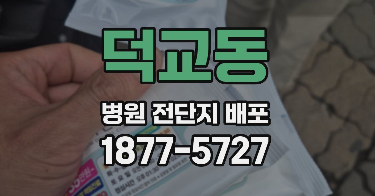 덕교동 병원 전단지 배포