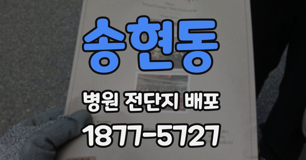 송현동 병원 전단지 배포