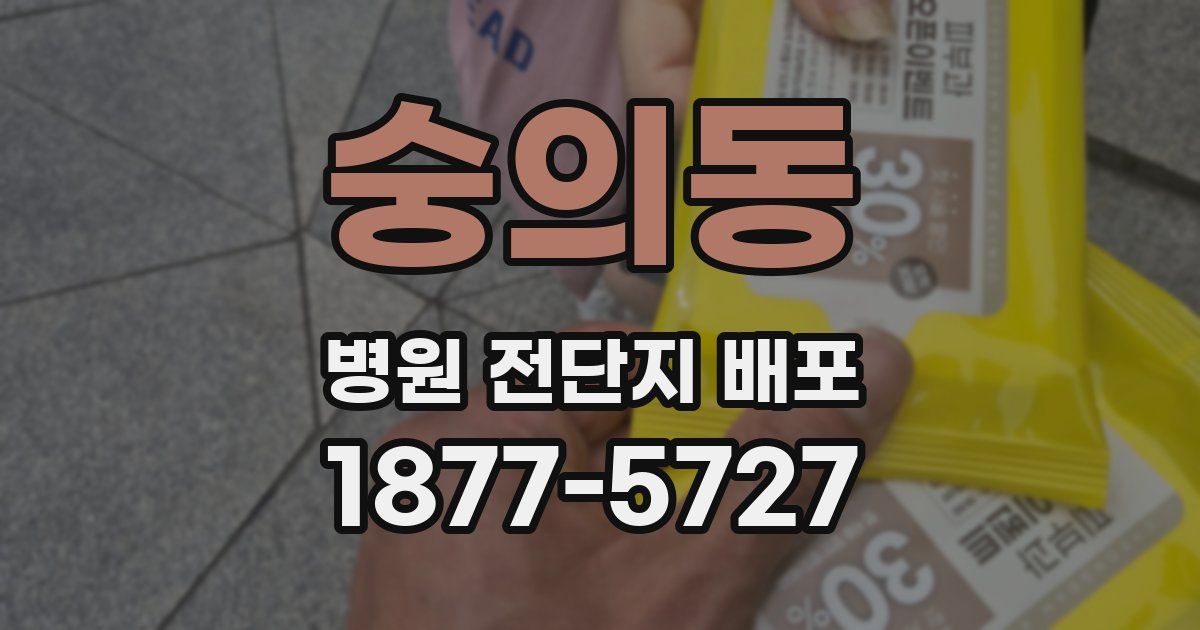숭의동 병원 전단지 배포