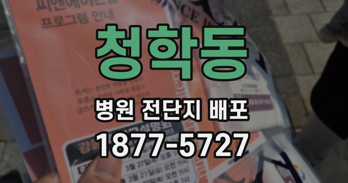 청학동 병원 전단지 배포