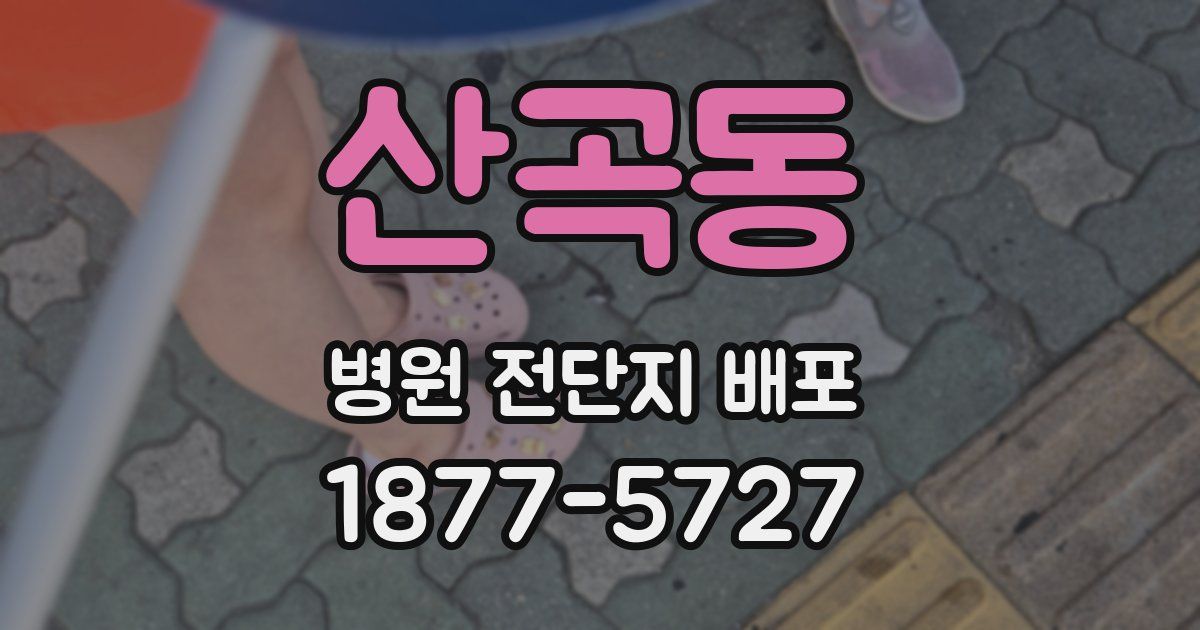 산곡동 병원 전단지 배포