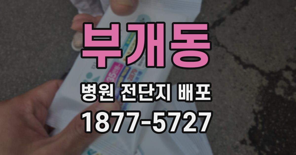 부개동 병원 전단지 배포