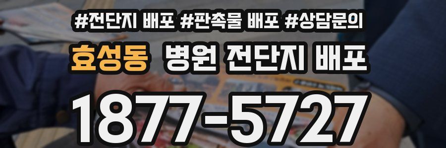 효성동 병원 전단지 배포