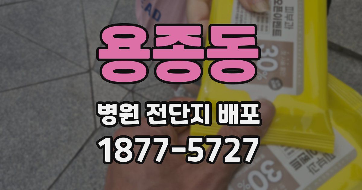 용종동 병원 전단지 배포