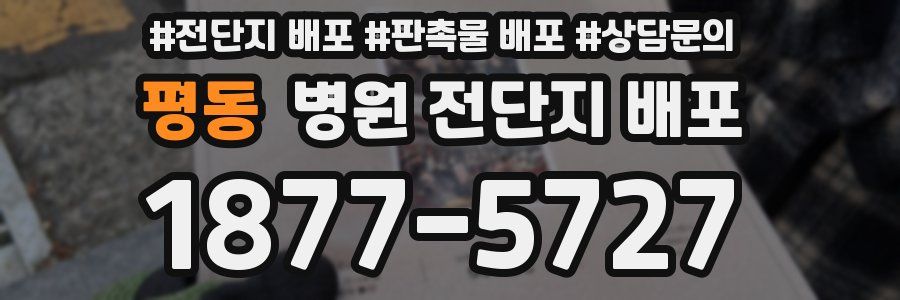 평동 병원 전단지 배포
