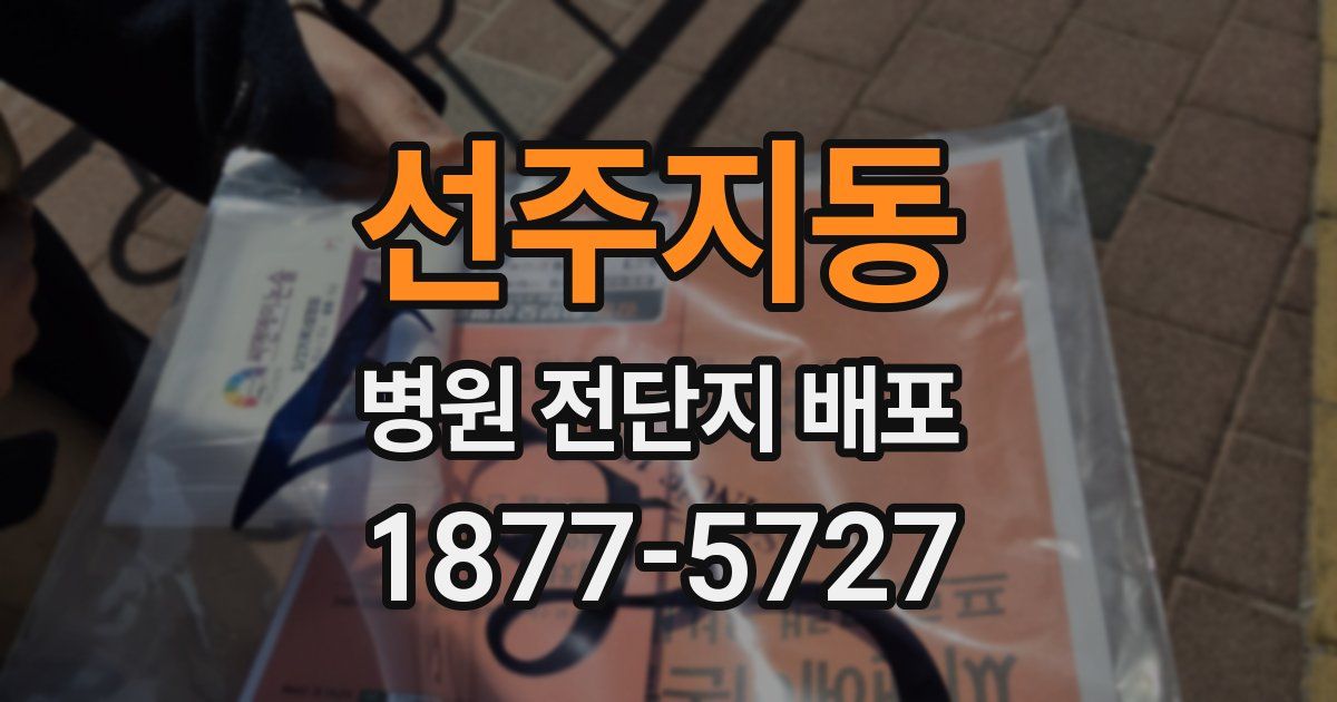 선주지동 병원 전단지 배포