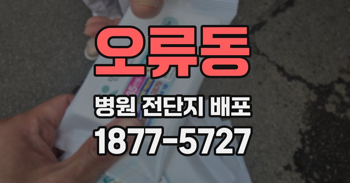 오류동 병원 전단지 배포