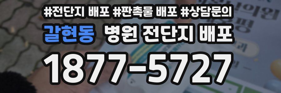 갈현동 병원 전단지 배포