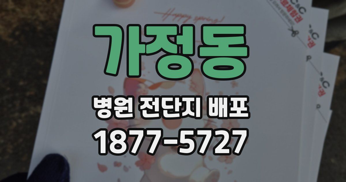가정동 병원 전단지 배포