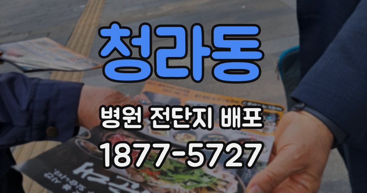 청라동 병원 전단지 배포