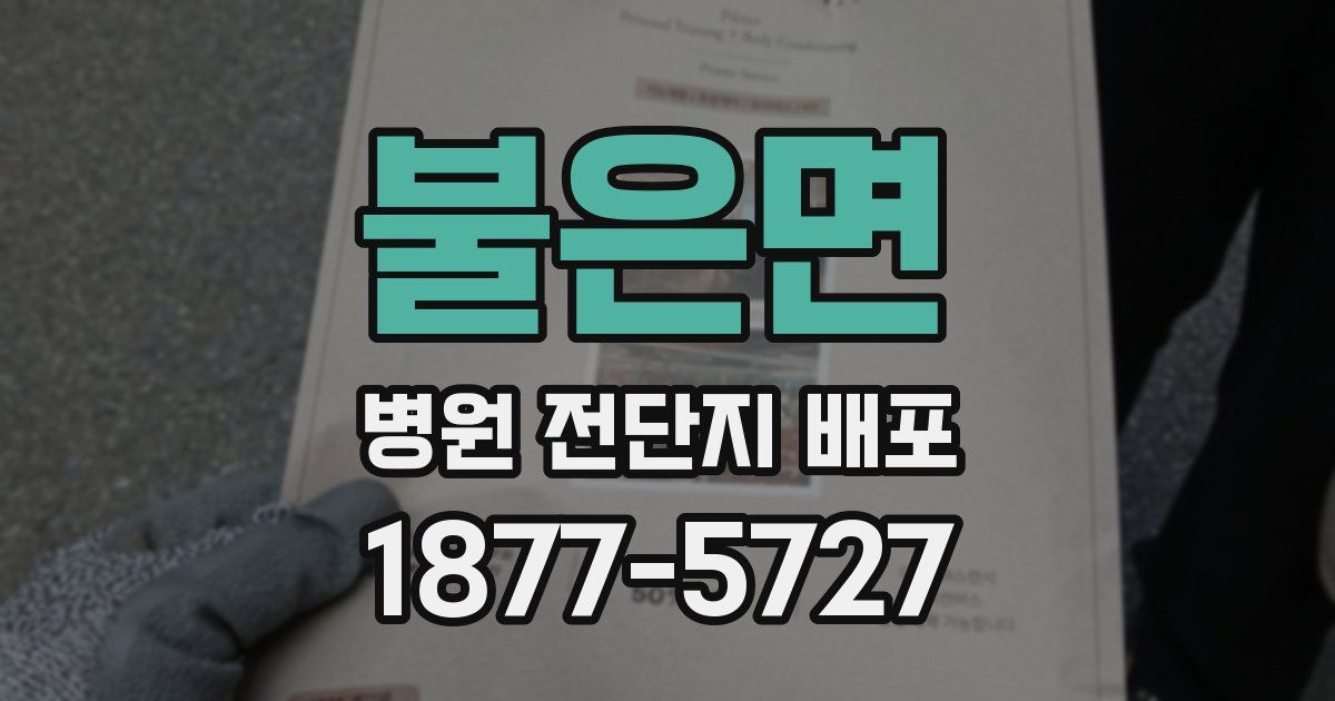 불은면 병원 전단지 배포
