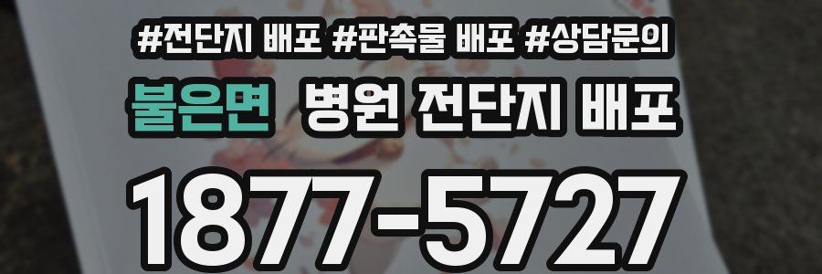 불은면 병원 전단지 배포