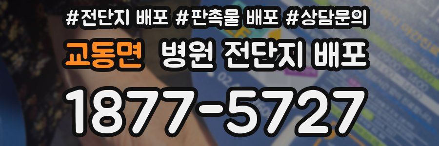 교동면 병원 전단지 배포