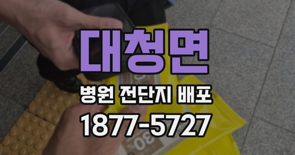 대청면 병원 전단지 배포