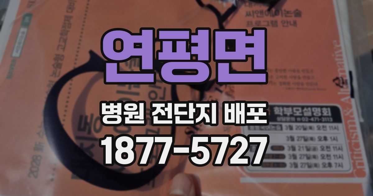 연평면 병원 전단지 배포