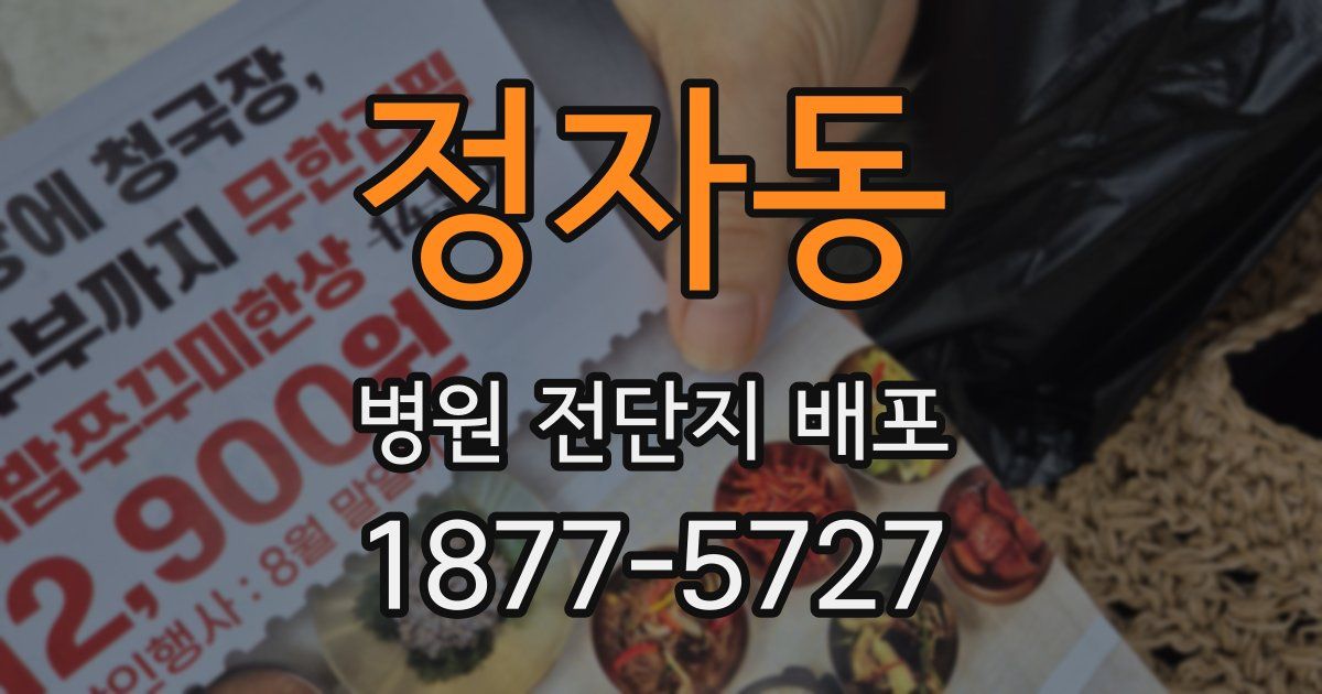 정자동 병원 전단지 배포