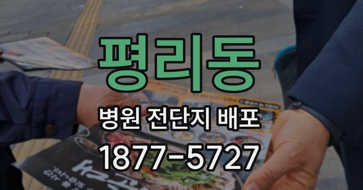 평리동 병원 전단지 배포