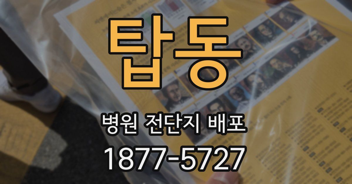 탑동 병원 전단지 배포