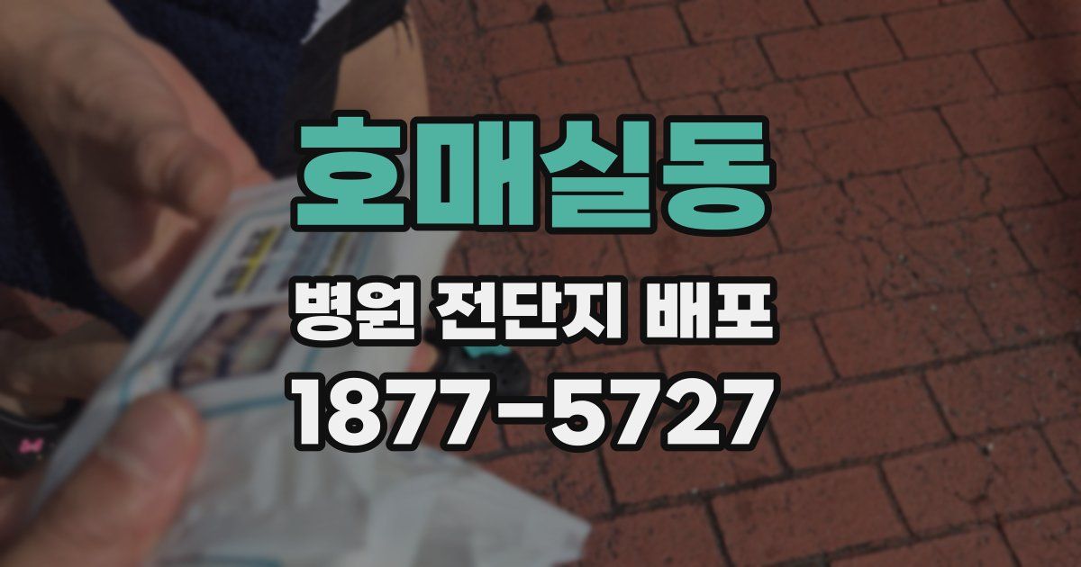 호매실동 병원 전단지 배포