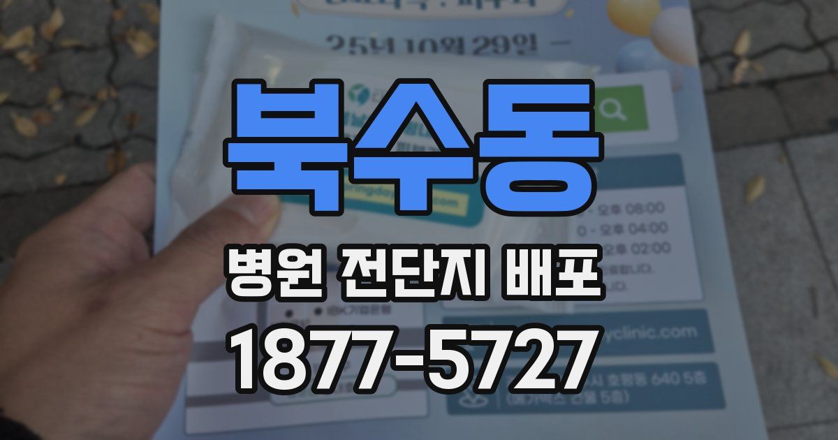 북수동 병원 전단지 배포