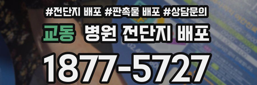 교동 병원 전단지 배포