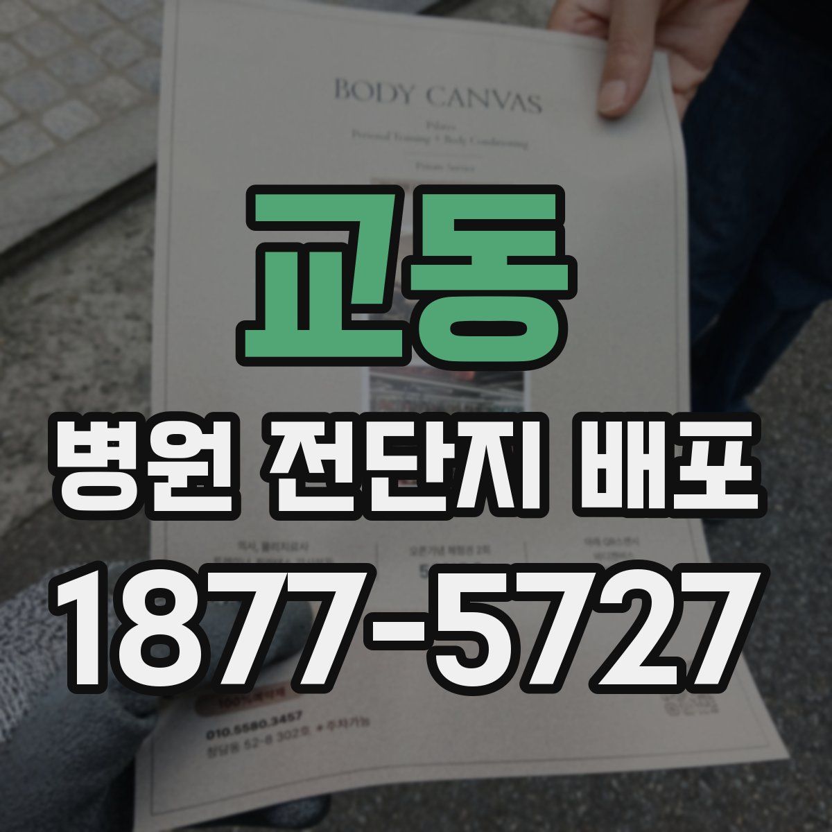 교동 병원 전단지 배포