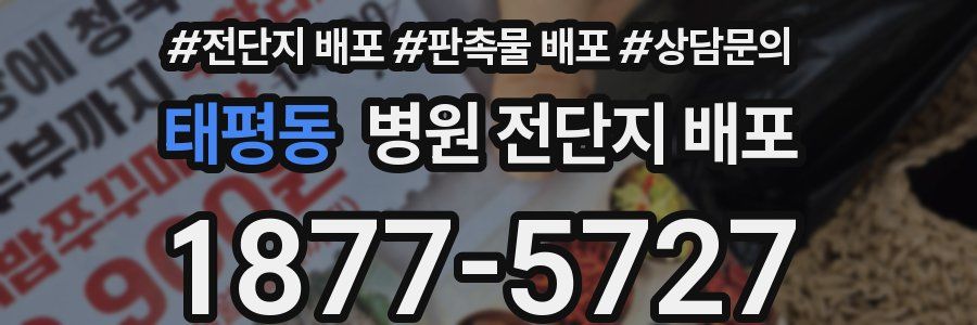 태평동 병원 전단지 배포