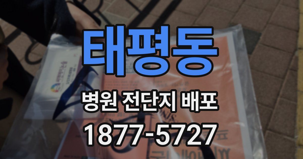 태평동 병원 전단지 배포