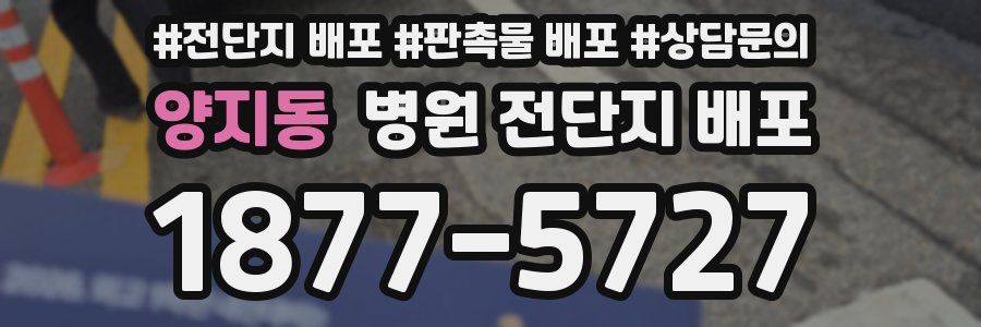 양지동 병원 전단지 배포