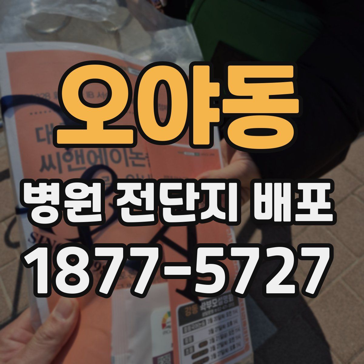 오야동 병원 전단지 배포