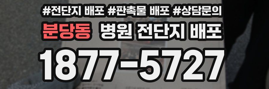 분당동 병원 전단지 배포