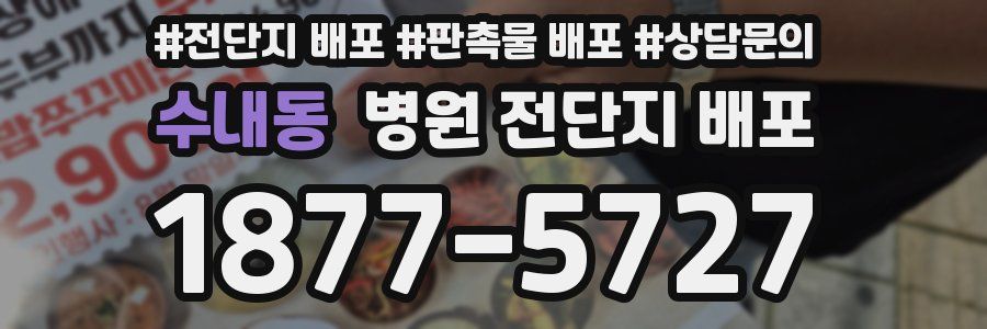 수내동 병원 전단지 배포
