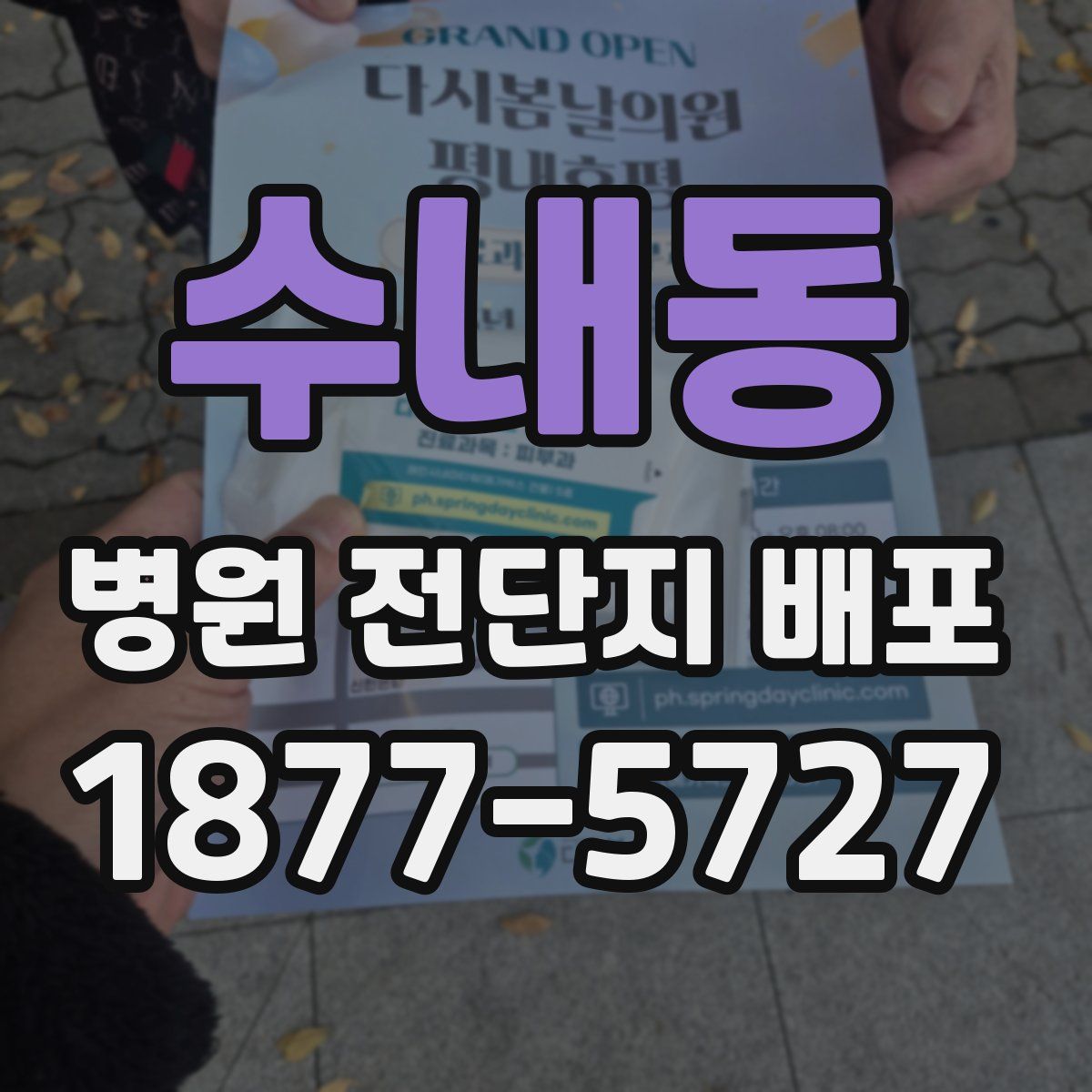 수내동 병원 전단지 배포