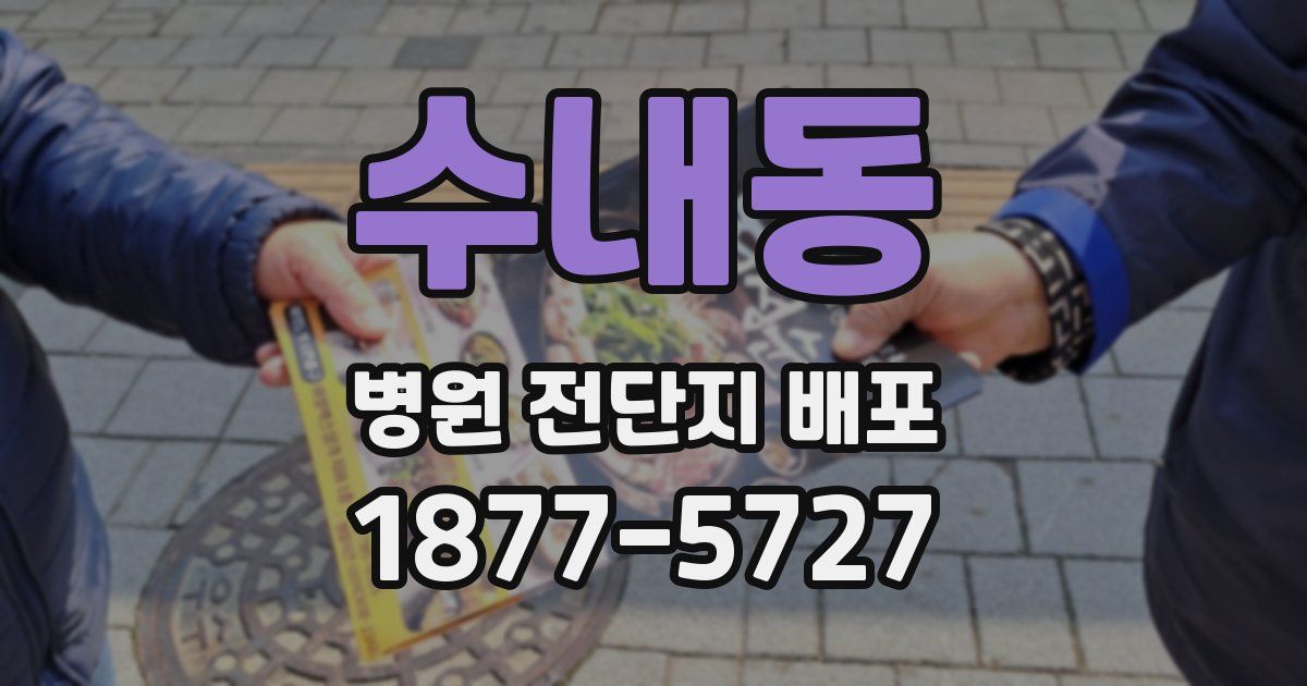 수내동 병원 전단지 배포