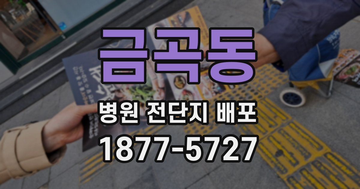 금곡동 병원 전단지 배포