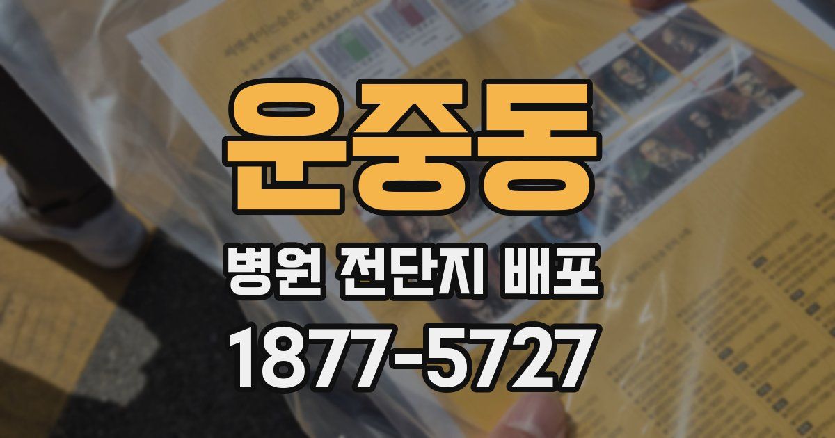 운중동 병원 전단지 배포