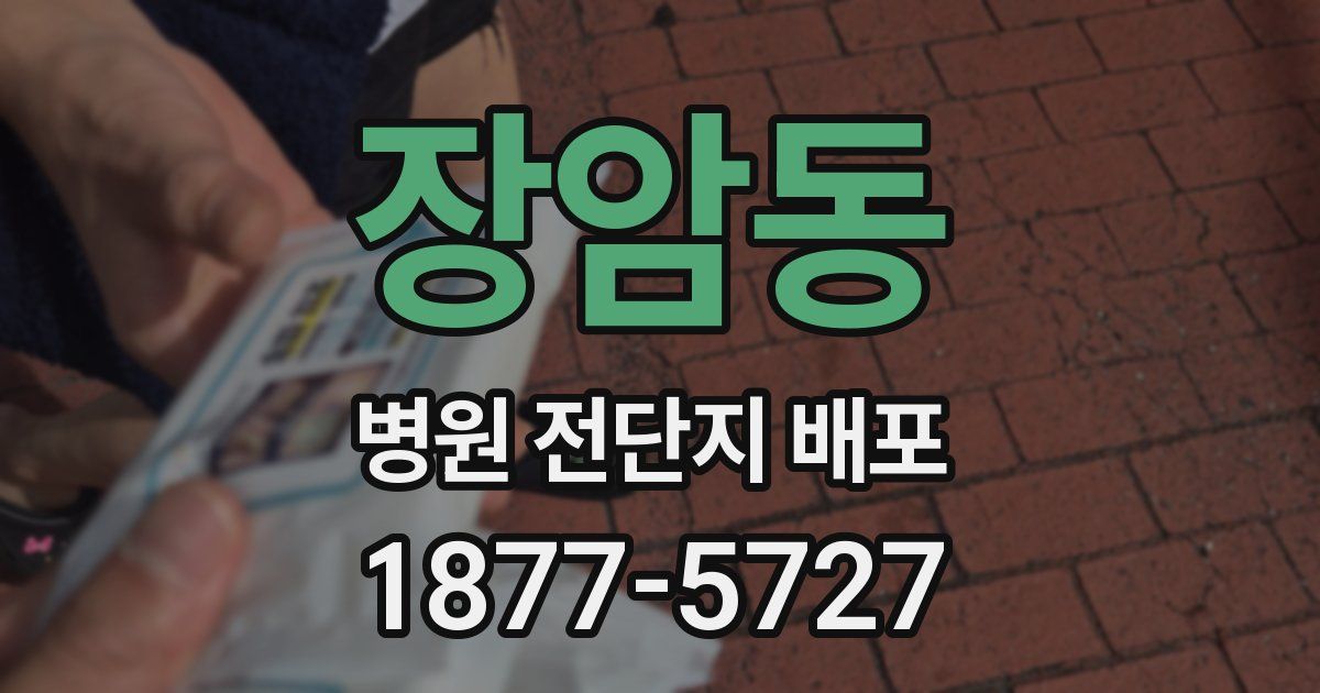 장암동 병원 전단지 배포