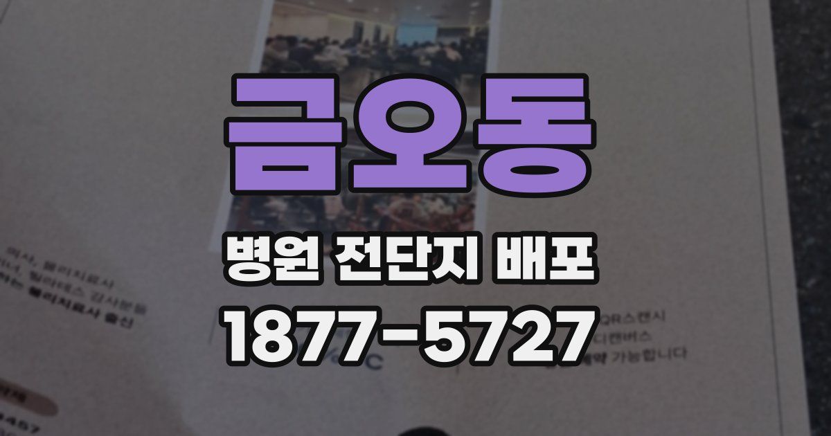 금오동 병원 전단지 배포