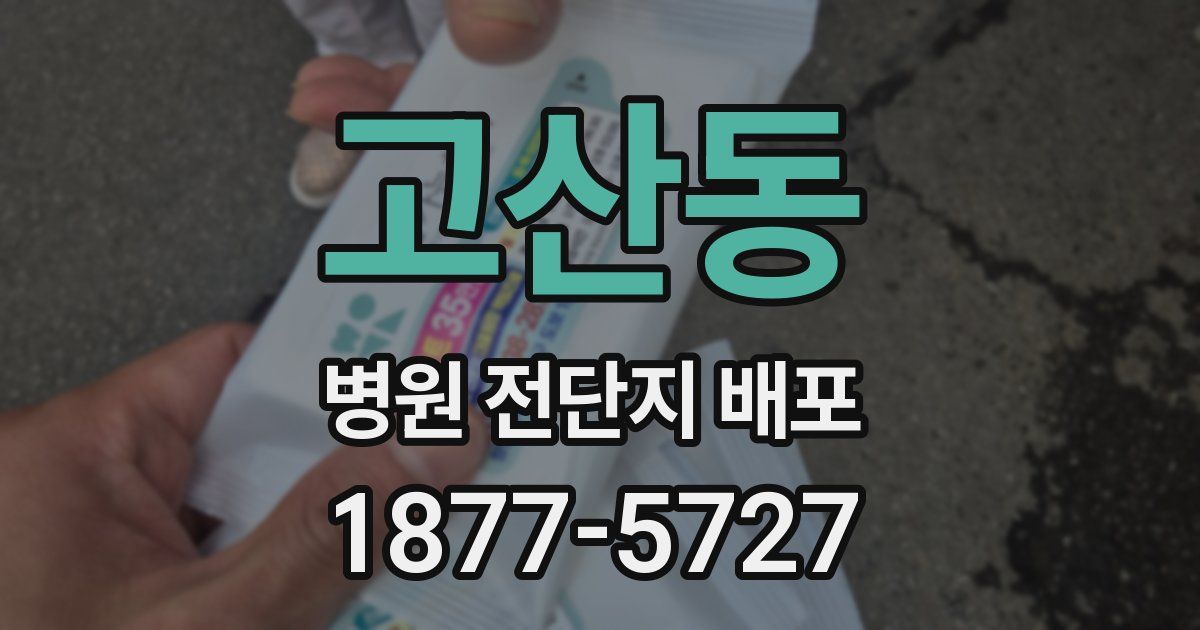 고산동 병원 전단지 배포