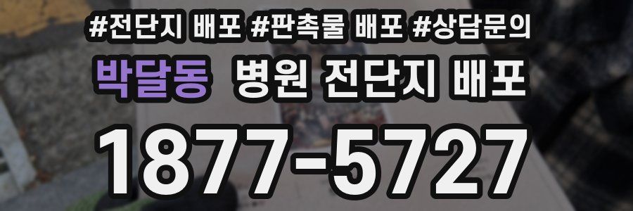 박달동 병원 전단지 배포