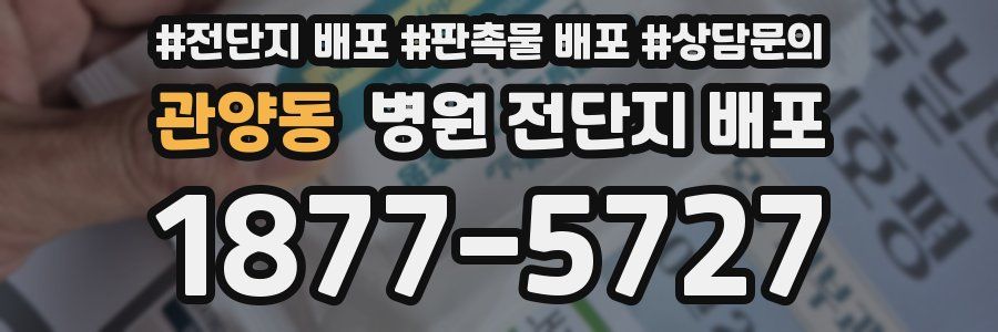 관양동 병원 전단지 배포
