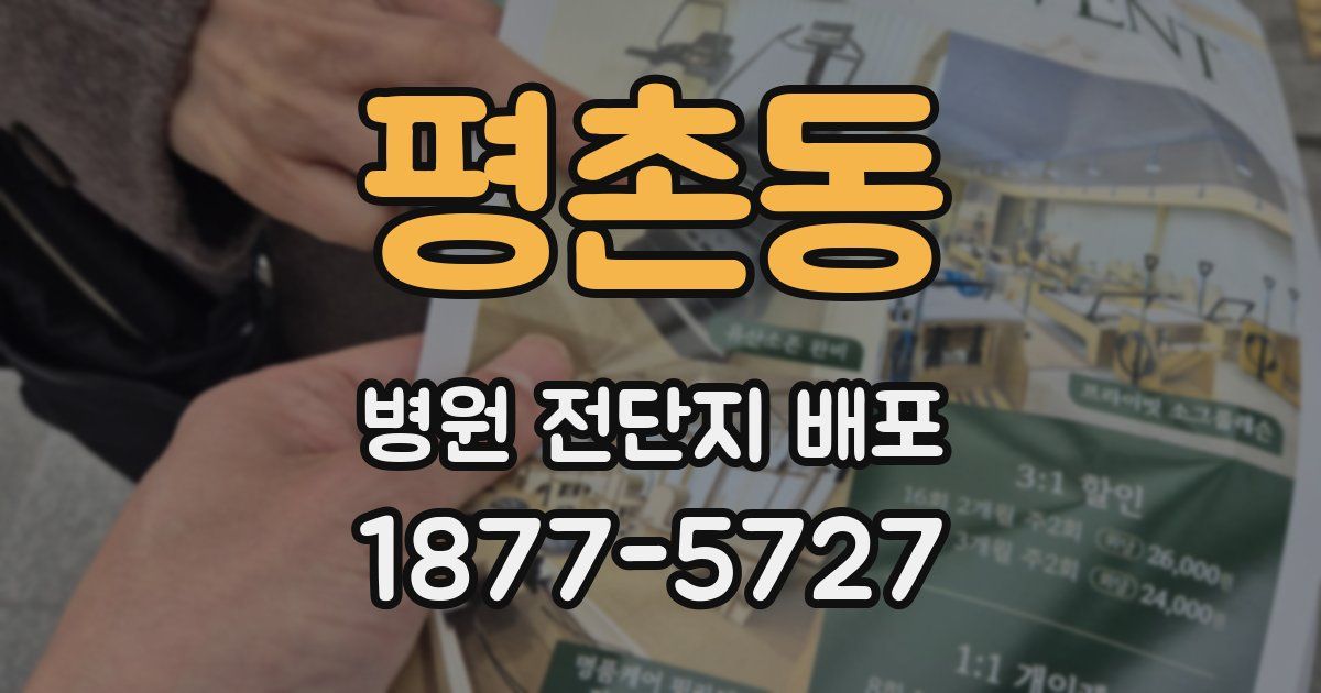 평촌동 병원 전단지 배포