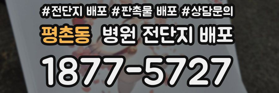 평촌동 병원 전단지 배포