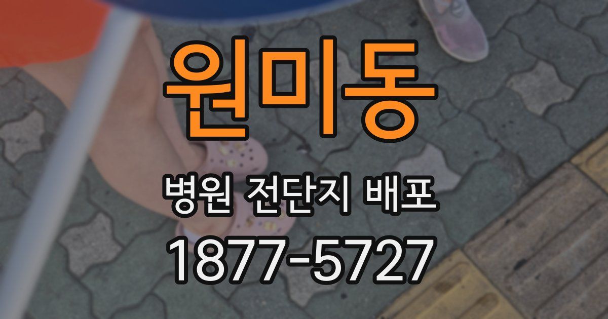원미동 병원 전단지 배포