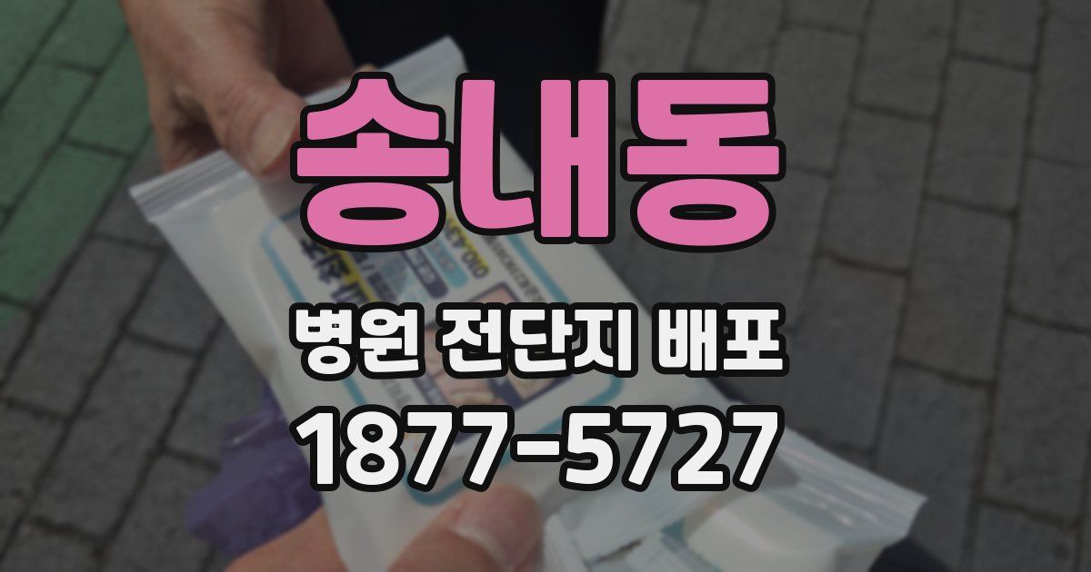 송내동 병원 전단지 배포
