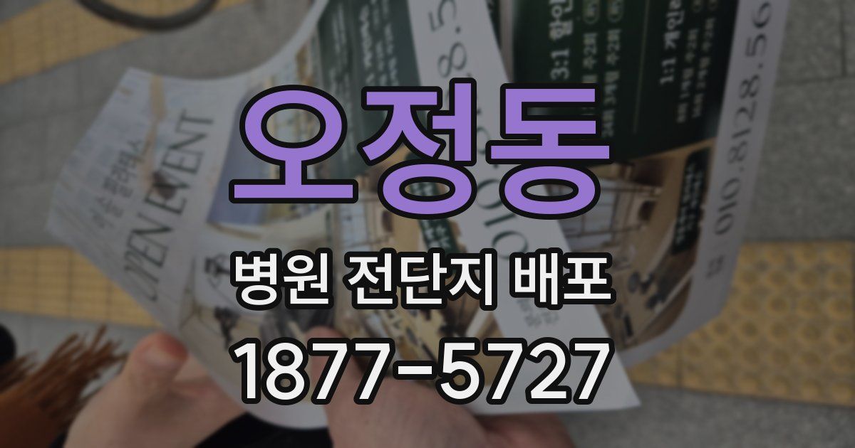 오정동 병원 전단지 배포