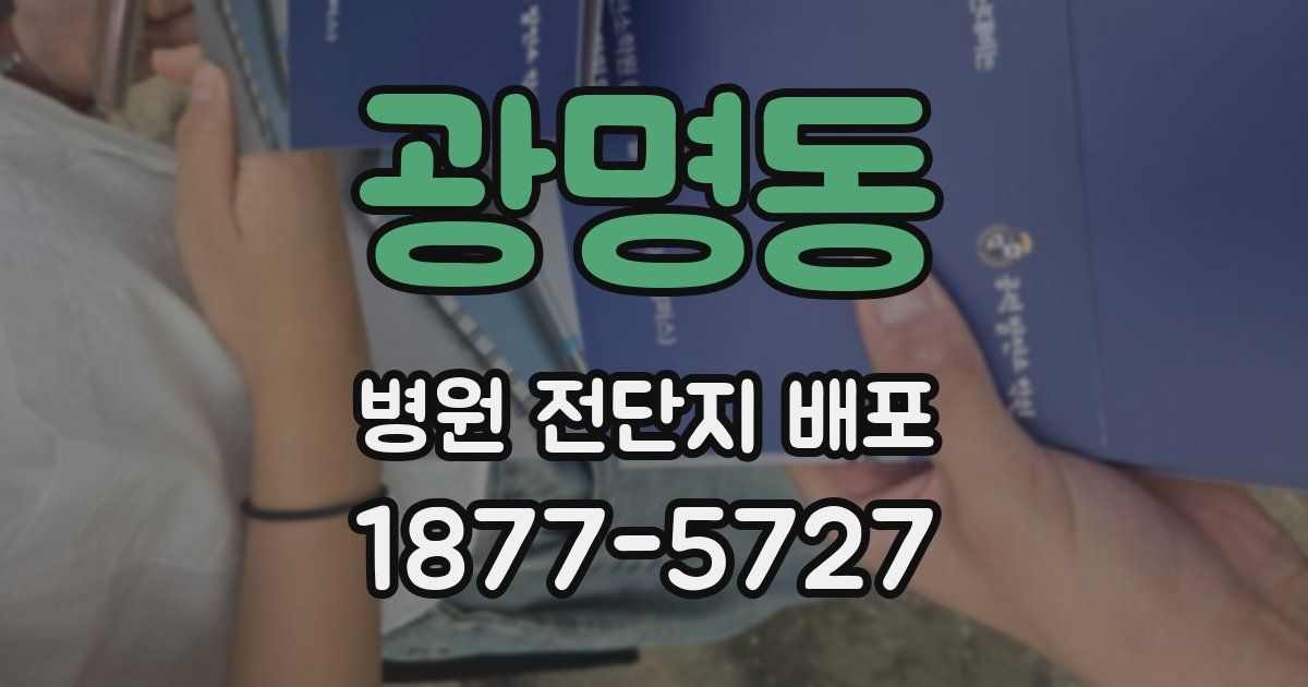 광명동 병원 전단지 배포