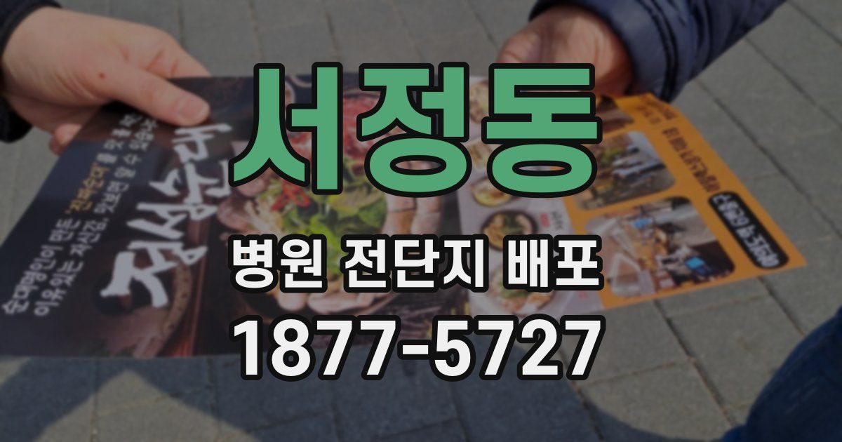 서정동 병원 전단지 배포