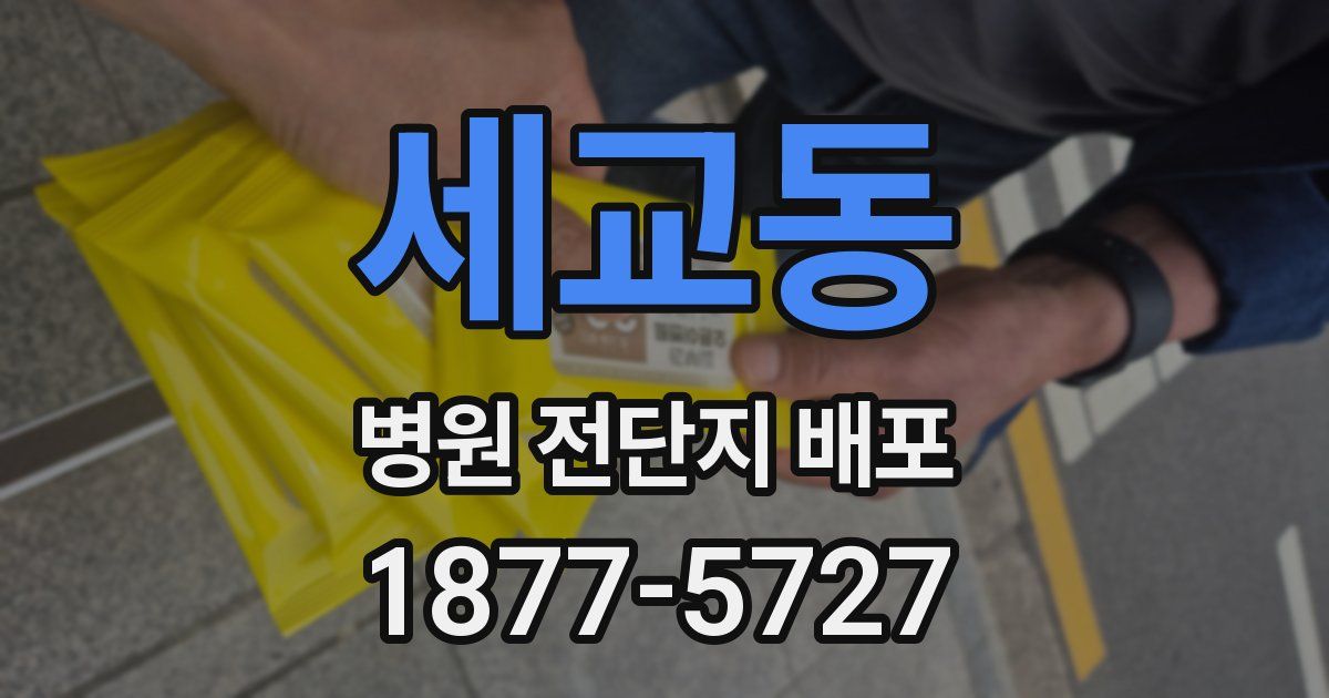 세교동 병원 전단지 배포