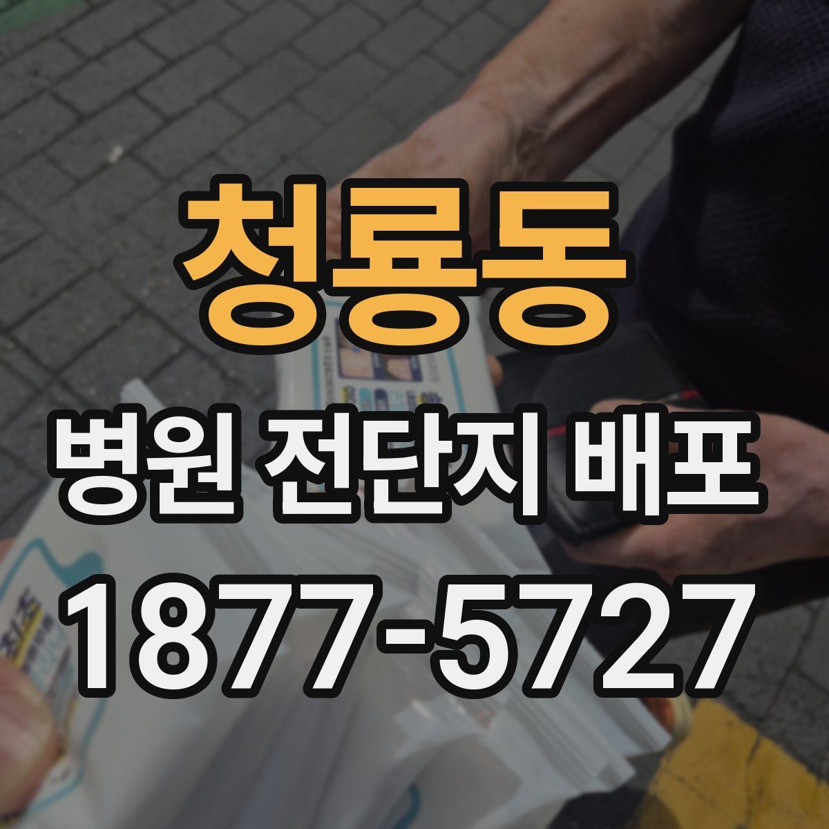 청룡동 병원 전단지 배포